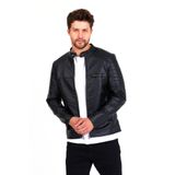 MeroLife Mero Life Erkek Siyah Dar Kesim Yeni Sezon Deri Ceket Mont S Mero-647NM