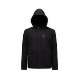MeroLife Mero Life Erkek Siyah Kapüşonlu Outdoor Su Ve Rüzgar Geçirmez Softshell Spor Mont L Mero-475NM