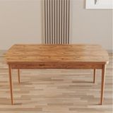 Merona Atlantik Çam 80x132 Sunta Ahşap Ayaklı Açılır Mutfak Masası, Yemek Masası, Salon Masası Atlantik Çam