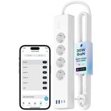 MEROSS Akıllı Çoklu Priz 4 Güç + 2 Usb + 2 Type C (Apple Home Destekli) MSP844SMA