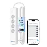 MEROSS Akıllı Çoklu Priz 4 Güç 2 USB 2 Type-C Apple HomeKit Destekli Beyaz MSP844SMA