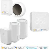 Meross Akıllı Iklimlendirme Paketi - Apple Homekit, Google Home ve Alexa Uyumlu Kombi Isı Kontrolü & Termostat Seti Enerji Tasarrufu Uzaktan Uygulama Kontrolü ve Sesli Komut Destekli Akıllı Ev Sistemi
