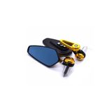 merpa Motosiklet Gidon Aynası Sarı (MAVİ CAM) 22mm Tüm Gidonlara Uyumlu Sarı Renk