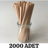 Merpak Ambalaj Ahşap Karıştırıcı 2000'LI Tahta Karıştırıcı Tahta Kaşık Çay Kahve Karıştırma Çubuğu