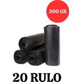 Merpak Ambalaj Kalın Çöp Torbası 300 gr x 20 Rulo Siyah Çöp Poşeti 80X110 cm Jumbo Çöp Torbası