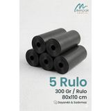 Merpak Ambalaj Kalın Çöp Torbası 300 gr X 5 Rulo Siyah Çöp Poşeti 80x110 Cm Jumbo Endüstriyel Çöp Torbası
