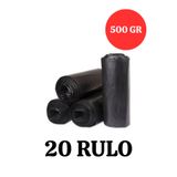 Merpak Ambalaj Kalın Çöp Torbası 500 gr X 20 Rulo Siyah Çöp Poşeti 80x110 Cm Jumbo Endüstriyel Çöp Torbası