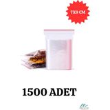 Merpak Ambalaj Kilitli Torba Şeffaf Kilitli Poşet Naylon Torba 7x9 cm 1500'LÜ