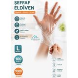 Merpak Ambalaj Şeffaf Eldiven 1000 Adet Hışır Poşet Eldiven Kullan At Eldiven Tek Kullanımlık Eldiven