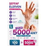 Merpak Ambalaj Şeffaf Eldiven 5000 Adet Hışır Poşet Eldiven Kullan At Eldiven