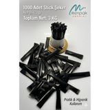 Merpak Ambalaj Stick Şeker Baskılı Siyah Şeker 3 gr x 1000'li - 3 kg