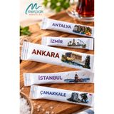 Merpak Ambalaj Stick Şeker Şehirler Baskılı 3 gr x 1000 Adet Renkli Baskılı Çubuk Şeker Net 3 kg