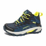 Merrell MOAB SPEED 2 MID WTRPF Unisex Çocuk BOT, NAVY/HI VIZ, 35