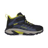 Merrell Unısex Çocuk Outdoor Bot Moab Speed 2 Mid A/c Wtrpf Lacivert Su Geçirmez Lacivert Lacivert