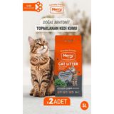 Merry Grey Aktif Karbonlu Kedi Kumu 5 L -2 Adet