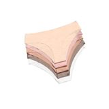Merry See 5 li Set (BELİ LASTİKLİ) İz Yapmaz Likralı Dikişsiz Lazer Kesim Bikini Slip Külot Açık Çok Renkli S