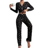 Merry See Baskılı Özel Kumaş Pijama Takımı