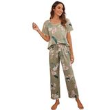 Merry See Çicek Baskılı Soft Kumaş Kısa Kollu Pijama Takımı Çok Renkli S
