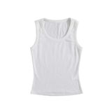 Merry See Düz Renk Kadın Kolsuz Bluz Crop Top Beyaz S