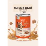 Merry Yetişkin Kediler Için Kuzulu ve Sebzeli Parça Etli Konserve Yaş Kedi Maması 400 G