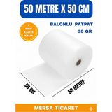 Mersa Balonlu Naylon Balonlu Poşet Patpat Havalı Naylon Pat Pat Ambalaj Pat Pat - 50 cm x 50 Metre - 50x50
