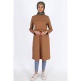Mersha Collection Emzirme Özellikli Tunik - Lohusa Anneler Için Pratik Tasarım - Latte - 38