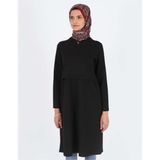 Mersha Collection Emzirme Özellikli Tunik - Lohusa Anneler Için Pratik Tasarım - Siyah - 44