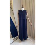 Mersha Collection Mersha 4 Mevsim Sıfır Kol Elbise - Lohusa Anne Elbisesi - Siyah - 48