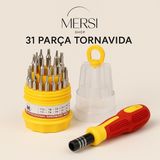 Mersi Shop 31 Parça Yumurta Tornavida Seti Hassas Elektronik Tamir Uçlu Mini Tornavida Seti - Turuncu