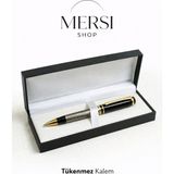 Mersi Shop Atatürk Baskılı Özel Kutulu Tükenmez Kalem 14 cm Hediyelik - Gri