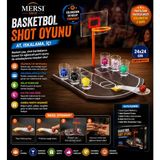 Mersi Shop Basketbol Tasarımlı Shot Bardak Oyunu Parti Eğlence Oyunu 24X24 cm - 24*24
