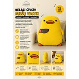 Mersi Shop Belalı Civciv Tasarımlı Peluş Yastık 40 cm – Yumuşak ve Eğlenceli Dekoratif Yastık - 35 x 19 cm