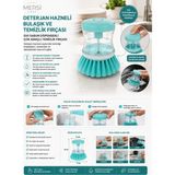 Mersi Shop Deterjan Hazneli Bulaşık ve Temizlik Fırçası | Sıvı Sabun Dispenserli Çok Amaçlı Temizlik Fırçası - 0,01 gr