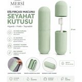 Mersi Shop Diş Fırçası ve Macun Seyahat Kutusu – Taşınabilir Hijyenik Saklama Kabı - 20 CM