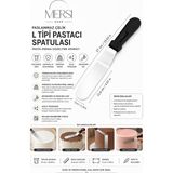 Mersi Shop Paslanmaz Çelik L Tipi Pastacı Spatulası Pasta Krema Düzeltme Aparatı - 1
