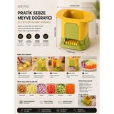 Mersi Shop Pratik Sebze Meyve Doğrayıcı | El Tipi Soğan Patates Domates Küp Kesme Aparatı - 1 Adet