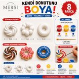 Mersi Shop Ü Donut Taş Tozu Boyama Seti – 3 Renk Akrilik Boya ve Fırçalı Çocuk Hobi Aktivite Seti - 3ADET