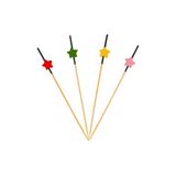 Mert Bambu Kürdan Yıldız Mix 12 Cm 50'li B1512b