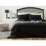Mert Collection Çarşı Çift Kişilik Siyah Yorgan Kılıfı 2 Adet Yastık Kılıfı - 200 x 220 cm