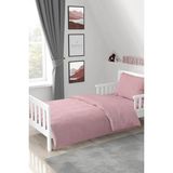 Mert Collection Çarşı Tek Kişilik Nevresim Takımı Lastikli Çarşaf - 160 x 220 cm - Pembe