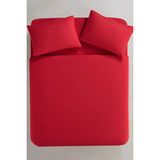 Mert Collection Çarşı Tek Kişilik Nevresim Takımı Lastikli Çarşaf - Kırmızı - 160 x 220 cm
