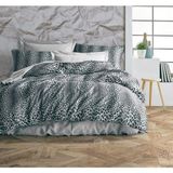 Mert Collection Çarşı Tek Kişilik Yorgan Kılıfı 1 Adet Yastık Kılıfı Leopar Temalı - Gri - 160 x 220 cm