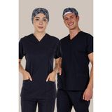 Mert Giyim Lacivert Üst Scrubs Terrycotton Doktor Hemşire Forma - 56