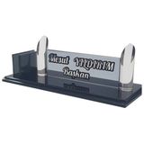 Mert İsme Özel Kristal Masaüstü İsimlik 24 x 12 cm Ultra Clear Camdan Şık Düzenleyici