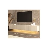 MERT SERT MOBİLYA Assos 240cm Günışığı Led Işıklı Tv Sehpası, Tv Ünitesi, Duvar Ünitesi