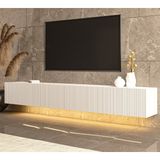 Mert Sert Mobilya Assos 240CM Günışığı Ledli Tv Sehpası, Tv Ünitesi - Beyaz