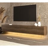 Mert Sert Mobilya Assos 240CM Günışığı Ledli Tv Sehpası, Tv Ünitesi - Ceviz