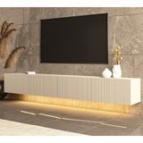 Mert Sert Mobilya Assos 240CM Günışığı Ledli Tv Sehpası, Tv Ünitesi - Kum Taşı