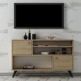 Mert Sert Mobilya Care 120 cm Modern Tasarımlı Suntalam TV Sehpası Salon Mobilya Tamamlayıcı - Meşe