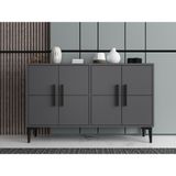 Mert Sert Mobilya Lavel 120CM Konsol, Tv Sehpası, Tv Ünitesi, Kahve Köşesi, Banyo Dolabı, Çok Amaçlı Dolap,ayakkabılık - Antrasit